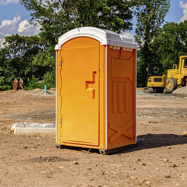 how often are the porta potties cleaned and serviced during a rental period in Todd Mission TX